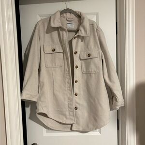 Old Navy oatmeal shacket size large